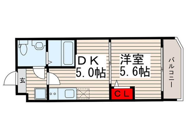 ペアパレス六町１号館の物件間取画像